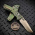 Microtech Amphibian Ram-Lok 137RL-13FRMS1 Antique Green Titanium Frag Bronze Blade & Ti Accent Marfione Select