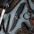 Pro-Tech Knives TR-3 X1 Military Issue Black Fish Scale, 3.5" Black Clip Point
