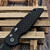 Pro-Tech Knives TR-3 X1 Military Issue Black Fish Scale, 3.5" Black Clip Point TR-3-X1-M