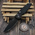Pro-Tech Knives TR-3 X1 Military Issue Black Fish Scale, 3.5" Black Clip Point TR-3-X1-M