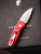 Pro-Tech Runt 5 Red Handle, 1.95" Satin Wharncliffe