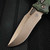 Microtech Amphibian Ram-Lok 137RL-13MS1 Antique Green Titanium Slab Side Bronze Blade & Ti Accent Marfione Select