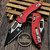Microtech Stitch Ram-Lok 169RL-3FLRD Fluted Red Aluminum Fluted Serrated