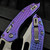 Microtech Stitch Ram-Lok 169RL-11FRMS5 Titanium Purple Haze Frag Stonewash Partial Serrated Purple Ti Accent