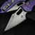Microtech Stitch Ram-Lok 169RL-12FRMS5 Purple Haze Titanium Frag Stonewash Full Serrated Purple Ti Accent Marfione Select