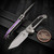 Microtech LUDT Titanium Textured Inlay T/E Stonewash 1136-10MS6 Purple Ti Accent