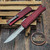 Microtech Hera II Mini Single Edge 2.95" Merlot Stonewash Standard Partial Serrated 1703M-11MR