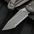 Microtech LUDT Titanium Slab Side T/E Full Serrated Apocalyptic 1136-12APMS1