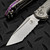 Microtech LUDT Titanium Frag T/E Full Serrated Stonewash 1136-12FRMS3 Purple Ti Accent