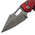 Microtech Borka Auto Stitch 169-11APRD Red Single Edge Apocalyptic Partial Serrated