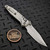 MICROTECH SOCOM RAM-LOK SPEAR POINT STONEWASH FRAG PATTERN TITANIUM W/BLUE TI ACCENT 160RL-10FRSMS1