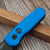 Pro-Tech Runt 5 Blue DLC 20CV Reverse Tanto - Preowned