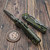 Microtech MSI S/E Distressed Grenade Green Fluted Aluminum Apocalyptic 210-10FLDGG-U25