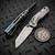 Microtech MSI Mini Fluted Titanium Stonewash 210M-10FLMS3 Marfione Select Blue Ti Accent