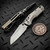 Microtech MSI Mini Slab Side Titanium Stonewash 210M-10MS2 Marfione Select Bronze Ti Accent by edc lifestyle