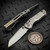 Microtech MSI Ram-Lok Mini Slab Side Titanium 3.10" Stonewash Bronze Ti Accent Partial Serrated Marfione Select 210M-11MS2  By Edc Lifestyle