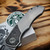 BergBlades Tick Titanium Sandblasted & Stonewashed Frame Lock Folder Dunes Fat Carbon Inlays Clip Point 3.5" S90V Sandblasted & Stonewashed