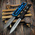 Microtech Knives Scarab II 1280-10APBL Blue D/E Apocalyptic and Marfione Select Nemesis IV 1152-10MS1 D/E Stonewash Bundle