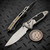 Microtech Socom Ram-Lok Textured Inlay Titanium w/Bronze TI Accent 4.00" Spear Point Partial Serrated Stonewash Marfione Select 160RL-11SMS2 By Edc Lifestyle