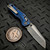 Microtech MSI Mini Antique Blue Frag Titanium Apocalyptic 210M-11APFRMS2 Marfione Select Blue Ti Accent Partial Serrated