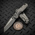 Microtech MSI Ram-Lok Mini Slab Side Titanium 3.10" Apocalyptic Partial Serrated Marfione Select 210M-11APMS1 By Edc Lifestyle