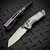 Microtech MSI Ram-Lok Mini Slab Side Titanium 3.10" Stonewash Purple Accent Partial Serrated Marfione Select 210M-11MS4  By Edc Lifestyle
