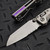 Microtech MSI Mini Slab Side Titanium Stonewash 210M-11MS4 Purple Accent Marfione Select Partial Serrated