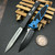 Microtech Knives Scarab II 160-1BL Socom Manual Blue S/E and Marfione Select Nemesis IV 1152-10MS1 D/E Stonewash Bundle