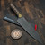 MICROTECH KNIVES 6" M390 UTILITY KNIFE DLC STANDARD BRONZE TITANIUM BOLSTER LIVE-WIRE CARBON FIBER 3400B-1DLCLWCFS
