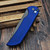 Pro-Tech Mordax Navy Blue Button Lock 3.5" Smokey Grey DLC Blade Show Texas 2026