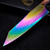 Dew Hara Santoku Ladder VG-10 Damascus Rainbow Titanium Maple