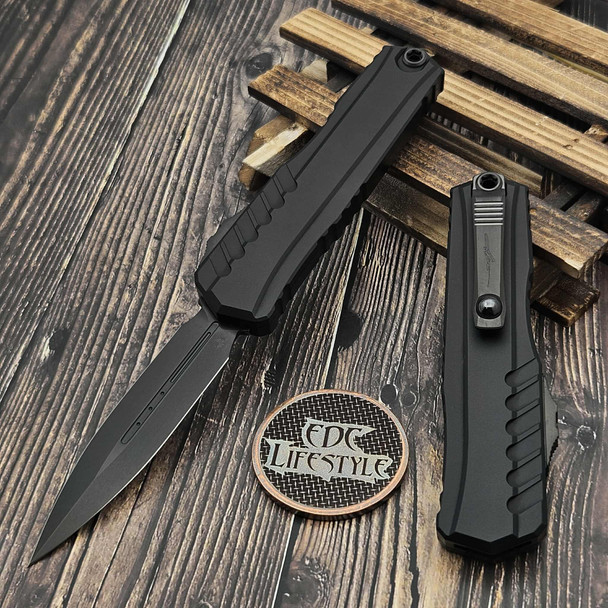 Microtech Cypher II D/E 1242-1DLCTSH DLC Shadow Signature Series