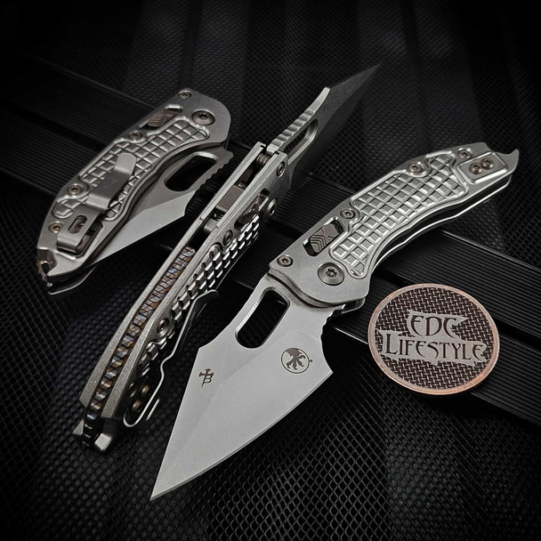 Microtech Stitch Ram-Lok 169RL-10FRMS4 Titanium Frag Stonewash