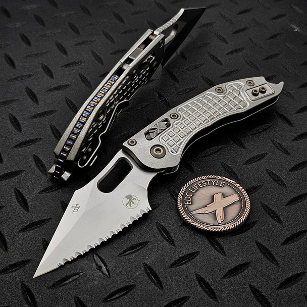 Microtech Stitch Ram-Lok 169RL-12FRMS4 Titanium Frag Stonewash
