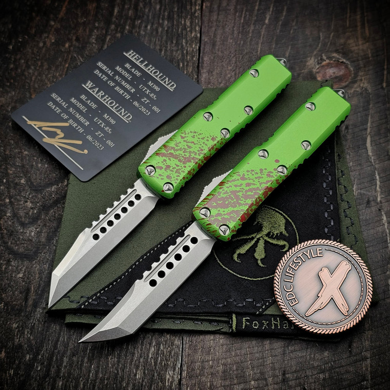 Microtech UTX-85 719-10SETZTS Hellhound & Warhound Stonewash