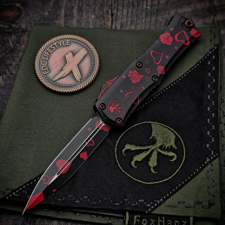 Microtech Hera II Mini Valentine's Day Twin Flames 1702M-1VNS S/N 002