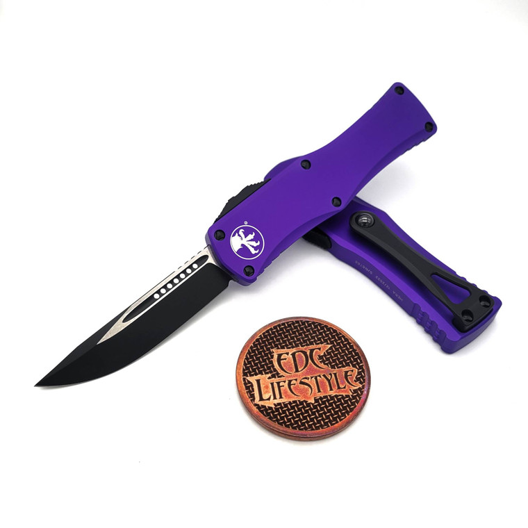 Microtech 703-1PU Purple Hera Single Edge Black Standard