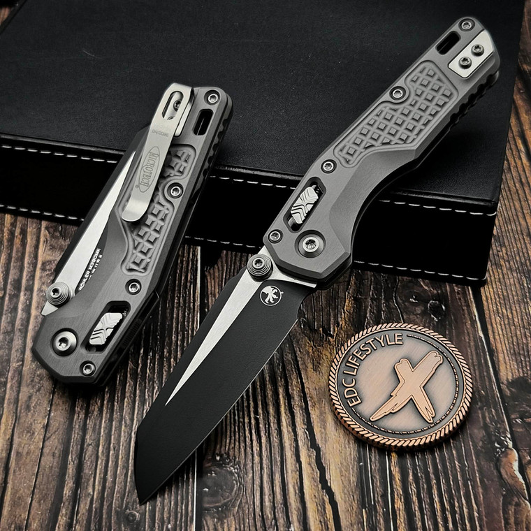 Microtech MSI Ram-Lok Mini Natural Clear Aluminum Frag 3.10" S/E Black 210M-1FRNC By Edc Lifestyle