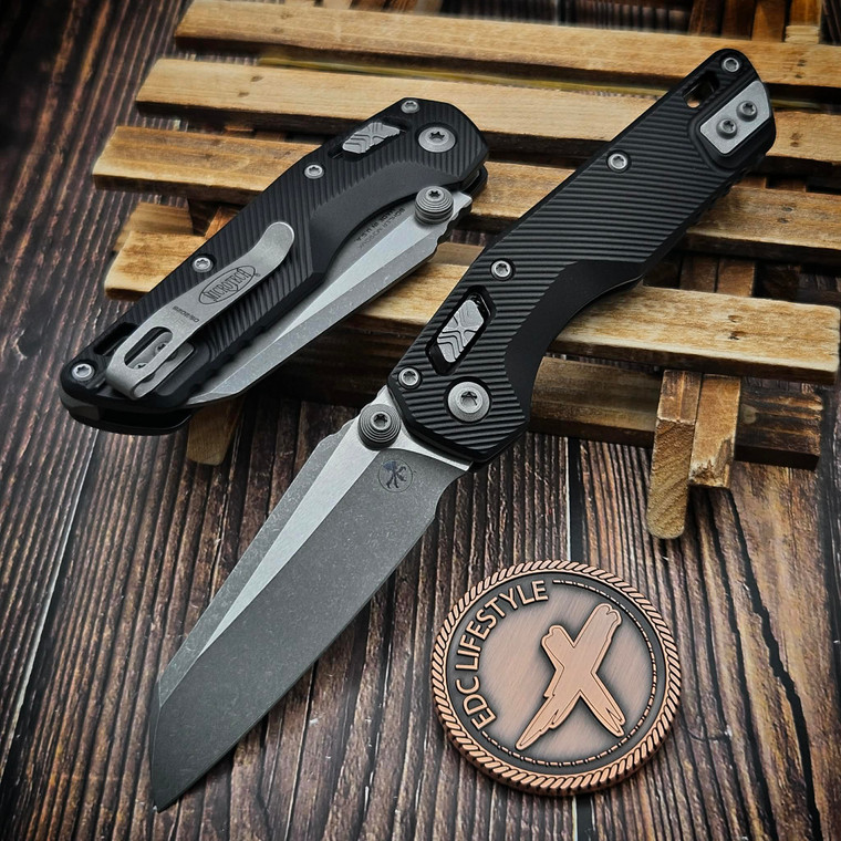 Microtech MSI Ram-Lok Mini Black Aluminum Fluted 3.10" S/E Apocalyptic 210M-10APFL By Edc Lifestyle