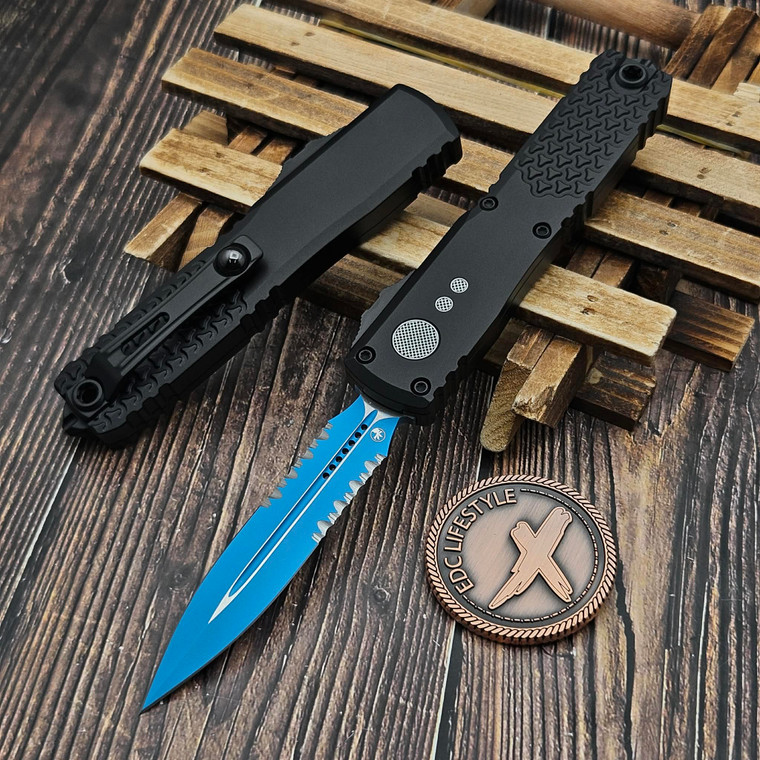 Microtech Ultratech Gen IV Jedi Knight Star Wars 3.55" D/E Double Edge Blade Partial Serrated 11224-2JK on EDC Lifestyle