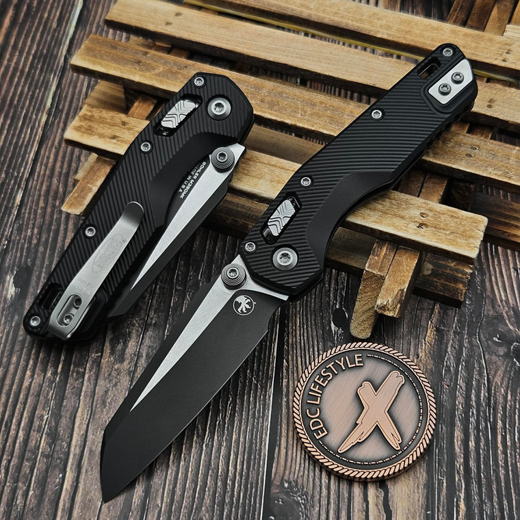 CL 2026 黒 スリーブ ＆ブレイブバングル プロモ ミラー 1枚 セット Microtech MSI Ram-Lok Mini Black Aluminum Fluted 3.10