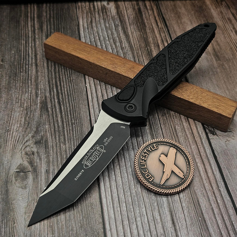 Microtech Socom Auto Black Tactical T/E 161A-1T S/N 5676 - Preowned