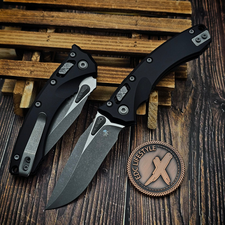 Microtech Amphibian Mini Ram-Lok Black Aluminum Slab Side 3.25" S/E Apocalyptic 137MRL-10AP by EDC Lifestyle