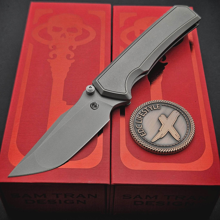 Chaves Sam Tran Integral Arison Street Stonewash Titanium Stonewash M390 Machine Finish Stainless HW
