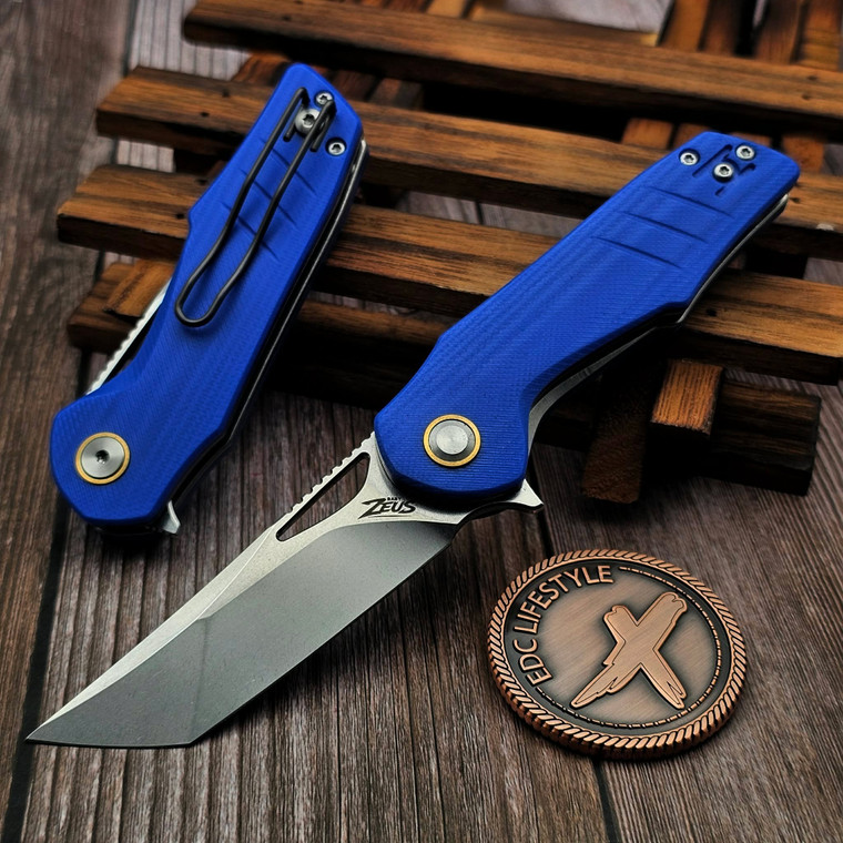 Grissom Knife & Tool Baby Zeus Blue G10 2.88 T/E Stonewash