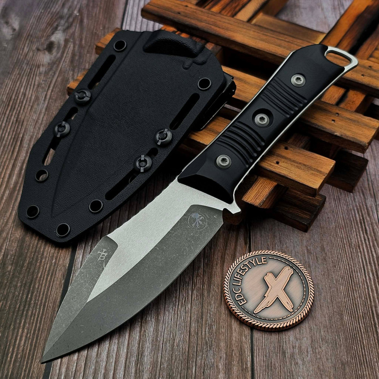 Microtech Knives Always Survive Fixed Blade Two-Tone Apocalyptic Black G-10 96-10TTAPBK