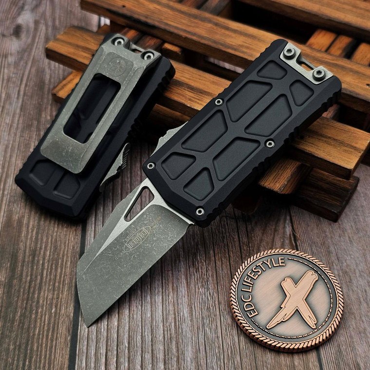 Microtech Exocet II Black 2.31" Wharncliffe Apocalyptic OTF Money Clip 1156-10AP by EDC Lifestyle