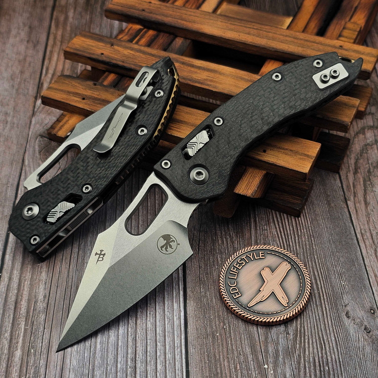 Microtech Stitch Ram-Lok Carbon Fiber S/E Stonewash Bronze Ti Accent Marfione Select 169RL-10MS7