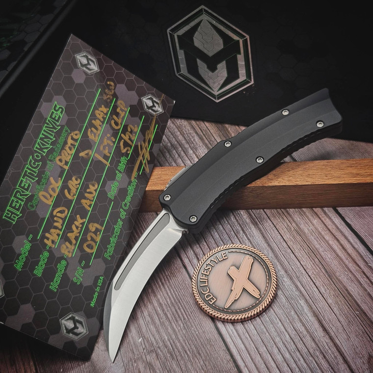 Heretic Custom Knives ROC Prototype Flamed Ti Clip S/N 029 - Preowned