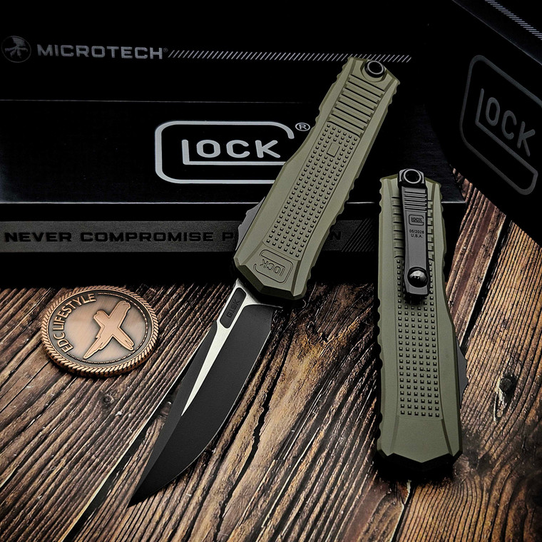 Microtech Glock 19K OD Green Aluminum 3.5" S/E 81-1OD